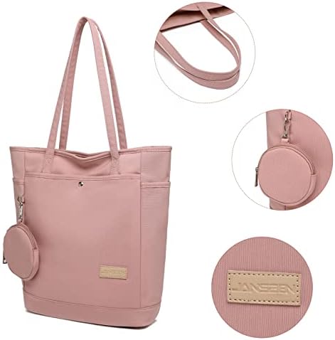 41dup1gyhsl. ac .jpg JANSBEN Damen Shopper-Tasche mit Reißverschluss Rosa