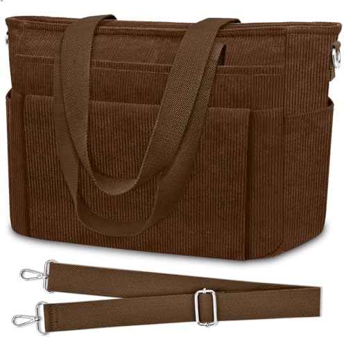 41e4nq6ux5l. ac .jpg TEUEN Handtasche Damen Mittelgroß Leichte Henkeltaschen für Arbeit Reisen mit Reißverschluss Einkaufen Schule Shopper Cr