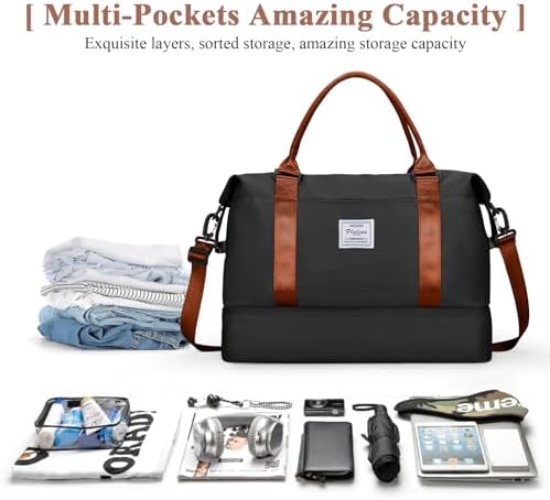 41e9qhhfvvl. ac .jpg SEAFEEWasserdatenschützende Reisetasche Damen Fitnesstasche A11-Beige Braun