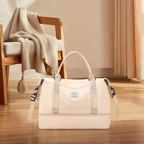 41g3 cd9c4l. ac .jpg SEAFEEWasserdatenschützende Reisetasche Damen Fitnesstasche A11-Beige Braun
