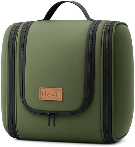 41gok39qevl. ac .jpg Lifewit Große Kulturbeutel Herren Wasserdicht Reisetasche Kosmetikkosmetiktasche Fächer Schwarz RCSS 100