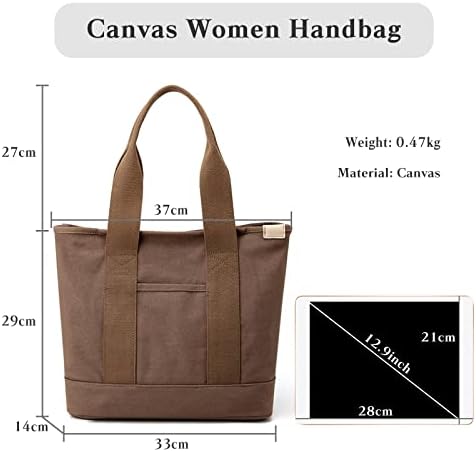 41hgrhyv2nl. ac .jpg CORIOS Damen Tragetasche Große Kapazität Multifunktionale Schultertasche Casual Handtasche für Arbeit Schule Reise Weiß