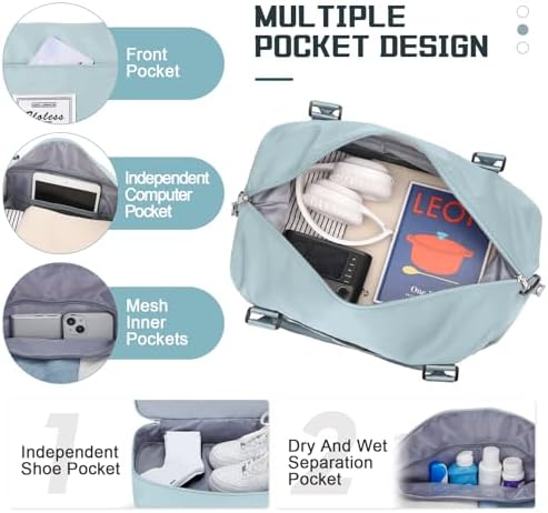 41hfvqdmv1l. ac .jpg SEAFEEWasserdatenschützende Reisetasche Damen Fitnesstasche A11-Beige Braun