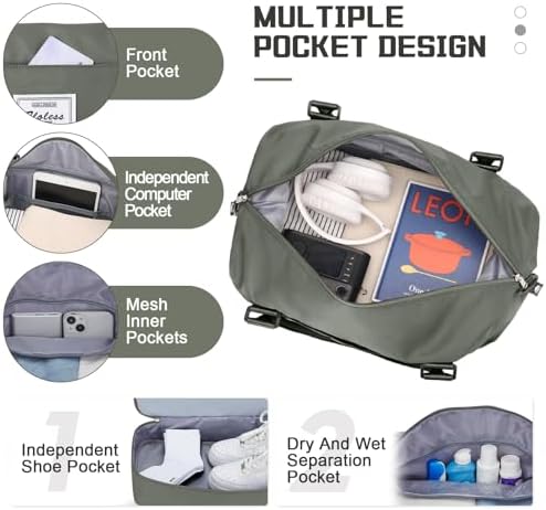 41hljmjhbnl. ac .jpg SEAFEEWasserdatenschützende Reisetasche Damen Fitnesstasche A11-Beige Braun