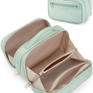 Flach liegende Bagsmarts Make up Tasche mit weit geöffneter Öffnung für bequemes Packen.ideal für Reisen und Tage ausges