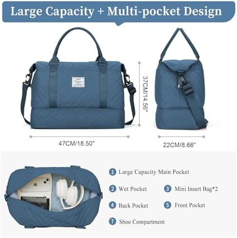 41j4mmduy8l. ac .jpg SEAFEEWasserdatenschützende Reisetasche Damen Fitnesstasche A11-Beige Braun