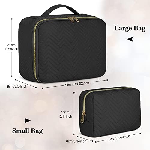 41kwzhvsh7l. ac .jpg IGOLUMON Kulturtasche Damen zum Aufhängen Schwarz - wasserdicht - Große Make-up-Tasche für Reise - Kosmetiktasche - 2 St