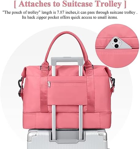 41l1f73bfl. ac .jpg SEAFEEWasserdatenschützende Reisetasche Damen Fitnesstasche A11-Beige Braun