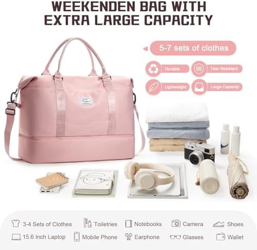 41mdjms6ogl. ac .jpg SEAFEEWasserdatenschützende Reisetasche Damen Fitnesstasche A11-Beige Braun