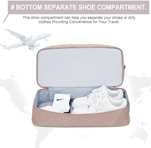 41ni13cfeol. ac .jpg SEAFEEWasserdatenschützende Reisetasche Damen Fitnesstasche A11-Beige Braun