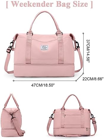 41pd8mnpul. ac .jpg SEAFEEWasserdatenschützende Reisetasche Damen Fitnesstasche A11-Beige Braun