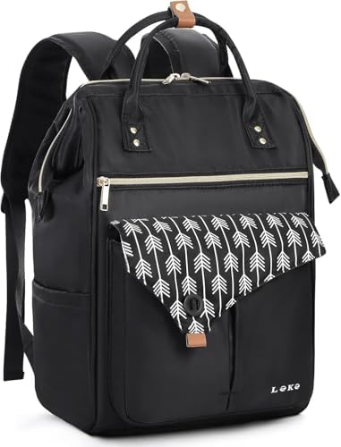 41qjnyp8rjl. ac .jpg Lekesky Damen Anti Diebstahl Rucksack mit Laptopfach & 15.6 Zoll Laptop, Arbeitsrucksack Schultasche & Tagepack, Grau L