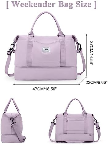 41rg99cg1hl. ac .jpg SEAFEEWasserdatenschützende Reisetasche Damen Fitnesstasche A11-Beige Braun