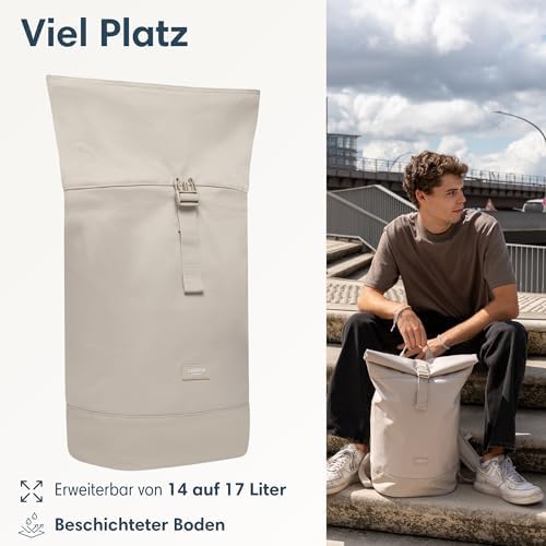 41t edaztul. ac .jpg LARKSON Janne Rolltop Rucksack - Mit Laptopfach für Damen & Herren -Uni, Arbeit, Reise & Fahrrad - Tagesrucksack, Mittel