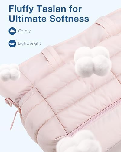 41txaw71lbl. ac .jpg Bagsmart Puffer Reisetasche Damen Groß 38l Kliniktasche Geburt Wasserabweisend Handgepäck, 47*21*39cm Kamel Bagsmart Puf