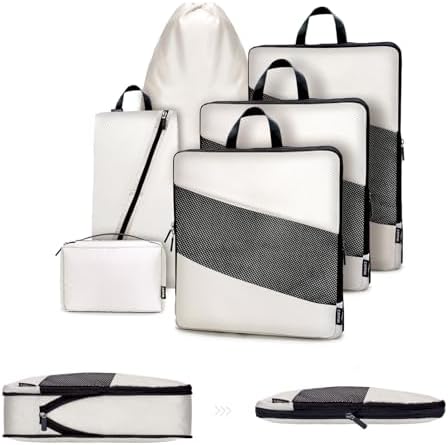 41viqkb4fal. ac .jpg Carttiya Koffer Organizer Kompression Set für Reisende, Compression Packing Cube, Komprimierbare Packwürfel zur Organisa