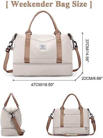 41wynixd zl. ac .jpg SEAFEEWasserdatenschützende Reisetasche Damen Fitnesstasche A11-Beige Braun