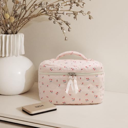 41wtahsk9tl. ac .jpg Niedliche Cord Kosmetiktasche Erdbeere für Damen und Mädchen Global Recycled Standard Kulturtasche und Reise Kulturbeu