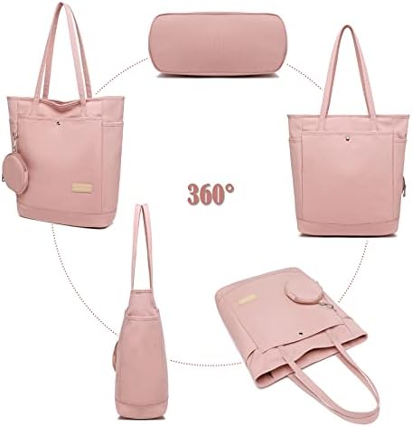 41x2ebtgexl. ac .jpg JANSBEN Damen Shopper-Tasche mit Reißverschluss Rosa
