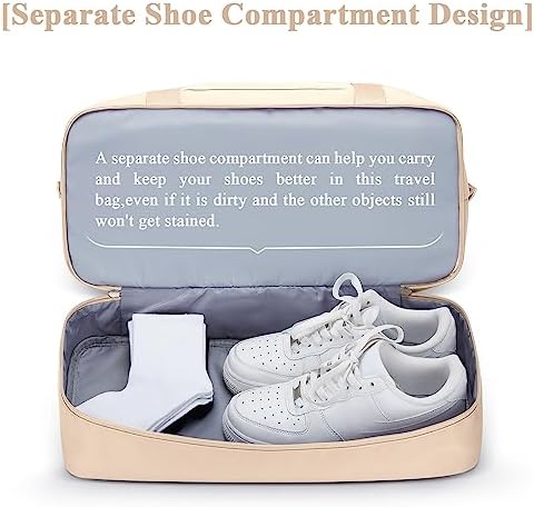 41xl8vc5nvl. ac .jpg SEAFEEWasserdatenschützende Reisetasche Damen Fitnesstasche A11-Beige Braun