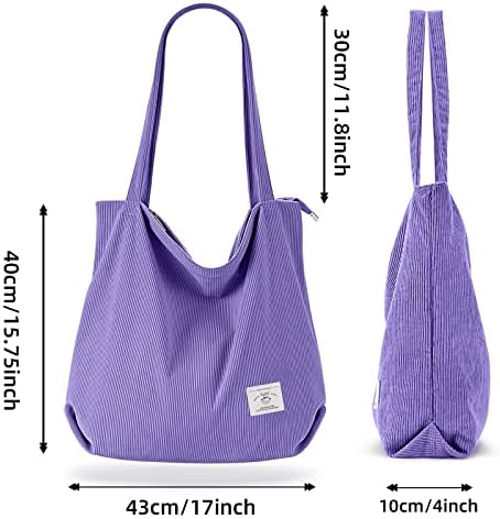 41ytudsttcl. ac .jpg KALIDI cord Tasche Damen Groß Shopper Tasche mit Reißverschluss für Arbeit und Büro