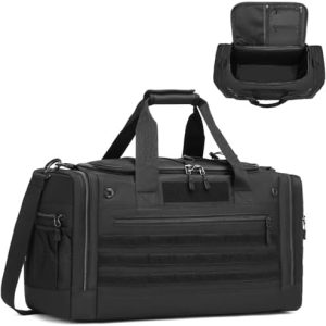 FRETHIND 45L Sporttasche Herren Schwarz Fitness Duffle Bag für Gym Weekender Sauna