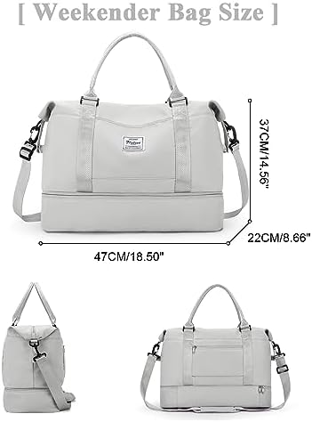 41ze29mujml. ac .jpg SEAFEEWasserdatenschützende Reisetasche Damen Fitnesstasche A11-Beige Braun