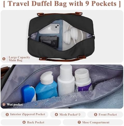 51 gecocvfl. ac .jpg SEAFEEWasserdatenschützende Reisetasche Damen Fitnesstasche A11-Beige Braun