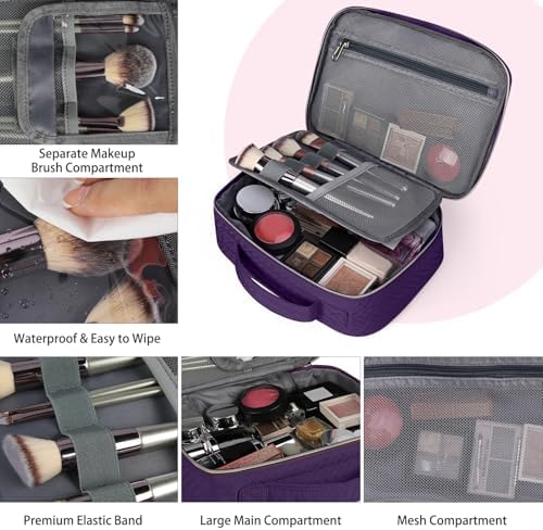 510vgww7u4l. ac .jpg IGOLUMON Kulturtasche Damen zum Aufhängen Schwarz - wasserdicht - Große Make-up-Tasche für Reise - Kosmetiktasche - 2 St