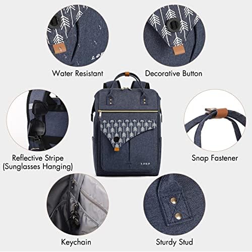 510zgs7zjll. ac .jpg Lekesky Damen Anti Diebstahl Rucksack mit Laptopfach & 15.6 Zoll Laptop, Arbeitsrucksack Schultasche & Tagepack, Grau L