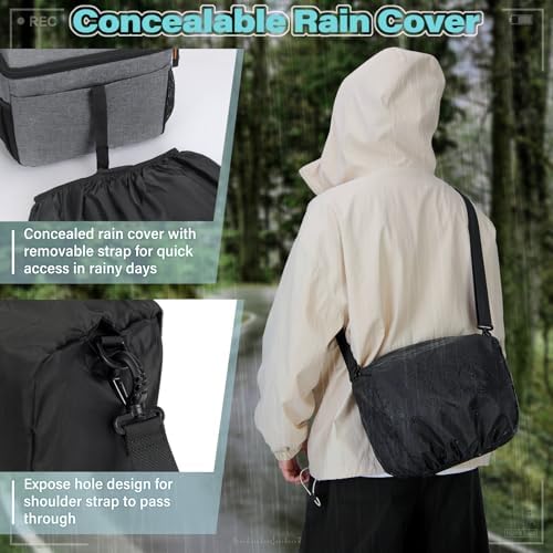 514b6ircgcl. ac .jpg RAINSMORE DSLR/SLR Fototasche Wasserabweisend Stoßfeste mit Regenschutz-Hülle und Verstellbarem Gurt für Fotografen bei