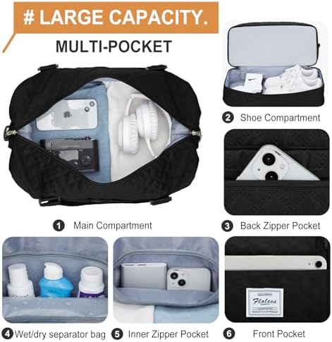 514rljt1s3l. ac .jpg SEAFEEWasserdatenschützende Reisetasche Damen Fitnesstasche A11-Beige Braun