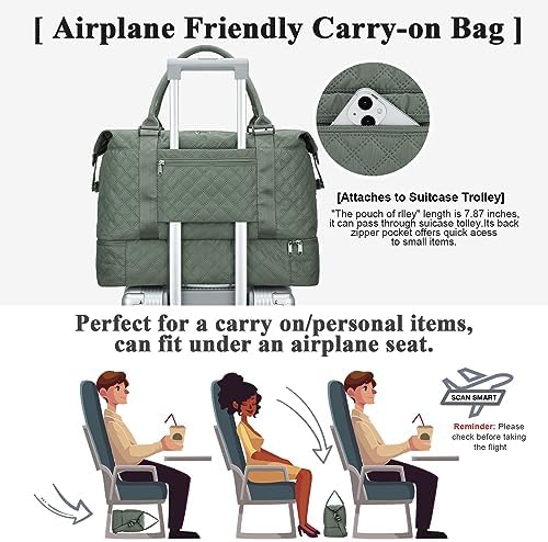 519ycn1qdul. ac .jpg SEAFEEWasserdatenschützende Reisetasche Damen Fitnesstasche A11-Beige Braun