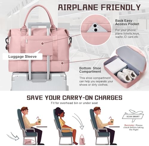 51ajfm4 iml. ac .jpg SEAFEEWasserdatenschützende Reisetasche Damen Fitnesstasche A11-Beige Braun