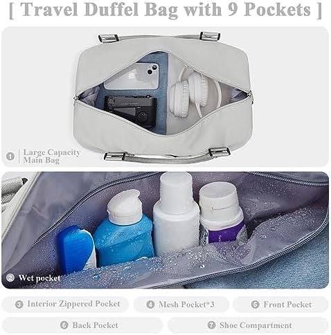 51chy2zytbl. ac .jpg SEAFEEWasserdatenschützende Reisetasche Damen Fitnesstasche A11-Beige Braun