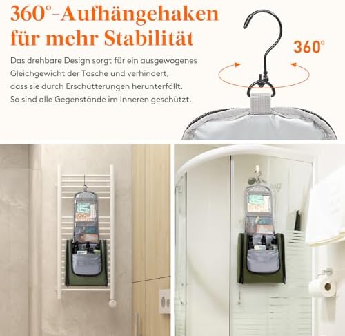 51g2jvhuhvl. ac .jpg Lifewit Große Kulturbeutel Herren Wasserdicht Reisetasche Kosmetikkosmetiktasche Fächer Schwarz RCSS 100