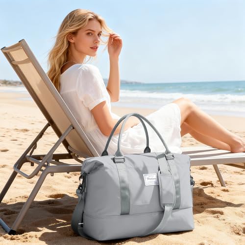 51igced0fil. ac .jpg SEAFEEWasserdatenschützende Reisetasche Damen Fitnesstasche A11-Beige Braun