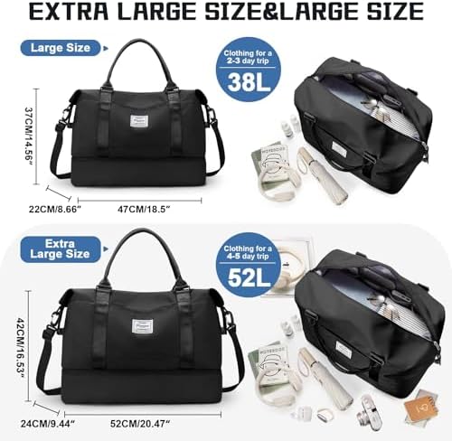 51jbh4648hl. ac .jpg SEAFEEWasserdatenschützende Reisetasche Damen Fitnesstasche A11-Beige Braun