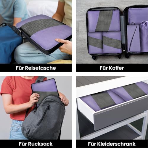 51k0ifq1gql. ac .jpg Carttiya Koffer Organizer Kompression Set für Reisende, Compression Packing Cube, Komprimierbare Packwürfel zur Organisa