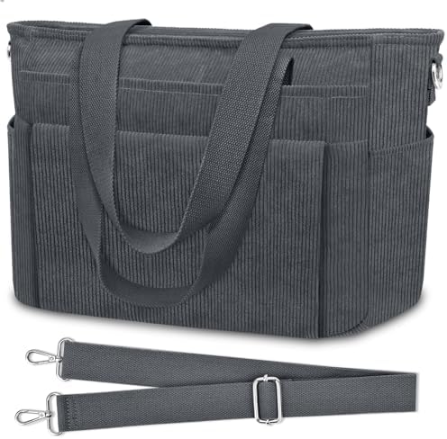 51nspbkcb9l. ac .jpg TEUEN Handtasche Damen Mittelgroß Leichte Henkeltaschen für Arbeit Reisen mit Reißverschluss Einkaufen Schule Shopper Cr