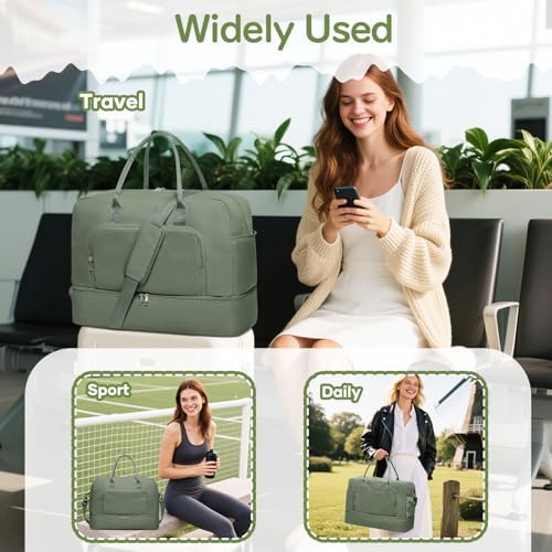 51nzxzavcl. ac .jpg SEAFEEWasserdatenschützende Reisetasche Damen Fitnesstasche A11-Beige Braun