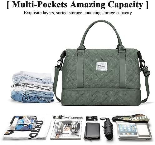 51pxffgxgyl. ac .jpg SEAFEEWasserdatenschützende Reisetasche Damen Fitnesstasche A11-Beige Braun