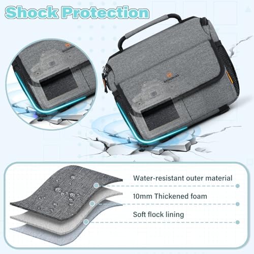 51q1sx8t8fl. ac .jpg RAINSMORE DSLR/SLR Fototasche Wasserabweisend Stoßfeste mit Regenschutz-Hülle und Verstellbarem Gurt für Fotografen bei