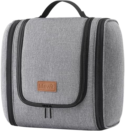 51qgiril63l. ac .jpg Lifewit Große Kulturbeutel Herren Wasserdicht Reisetasche Kosmetikkosmetiktasche Fächer Schwarz RCSS 100