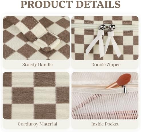 51sayxkh1ql. ac .jpg Niedliche Cord Kosmetiktasche Erdbeere für Damen und Mädchen Global Recycled Standard Kulturtasche und Reise Kulturbeu