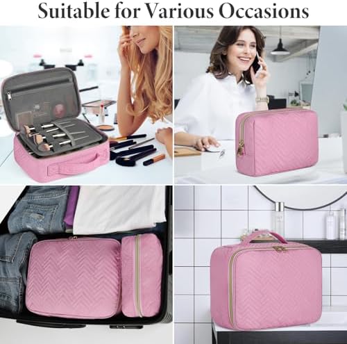 51sdfqabtjl. ac .jpg IGOLUMON Kulturtasche Damen zum Aufhängen Schwarz - wasserdicht - Große Make-up-Tasche für Reise - Kosmetiktasche - 2 St