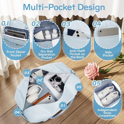 51ssw1vhcwl. ac .jpg SEAFEEWasserdatenschützende Reisetasche Damen Fitnesstasche A11-Beige Braun