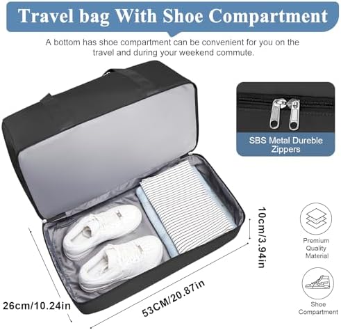 51tnvl8a95l. ac .jpg SEAFEEWasserdatenschützende Reisetasche Damen Fitnesstasche A11-Beige Braun