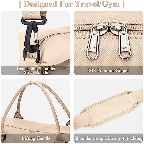 51uvj ebaol. ac .jpg SEAFEEWasserdatenschützende Reisetasche Damen Fitnesstasche A11-Beige Braun
