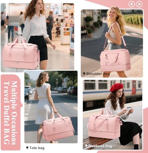 51vf cm1ail. ac .jpg SEAFEEWasserdatenschützende Reisetasche Damen Fitnesstasche A11-Beige Braun